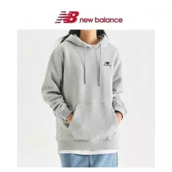 New Balance Half Club Uni Essential Brushed Hoodie Nbn0d41013 Ac Melange Gray/95