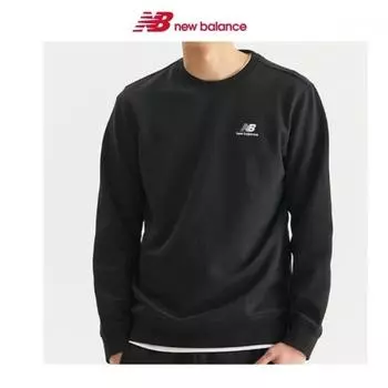 New Balance Half Club Uni Essential Small Logo Sweatshirt Nbncd31013 19 (19)Black/90(S)
