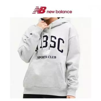New Balance Half Club Uni Nbsc Brushed Hoodie Nbn0d41823 Ac Melange Gray/90