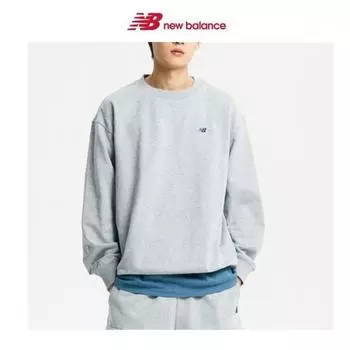New Balance Half Club Uni New Essential Small Logo Sweatshirt Nbncd41313 Ac (AC)Melange Gray/90(S)