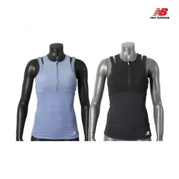 NeW Balance Half Club W Built In Cap Front Zipper Sleeveless nbnga2W302 Women NBNGA2W30219 black/85