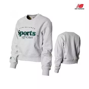 NeW Balance Half Club W Sports Club Brushed Crop sWeatshirt Nbncc42802 33 Oatmeal NBNCC4280233 oatmeal melange/95