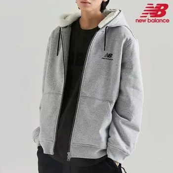 New Balance Hoodie Nbnqc42853 Gr Fur Hoodie Padded Jumper 90/size