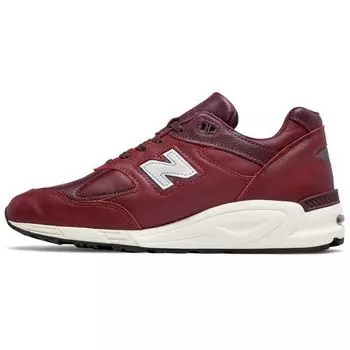 New Balance Horween Leather Co.. x 990v2 Сделано в США Бордовые мужские кроссовки красные M990BTA2