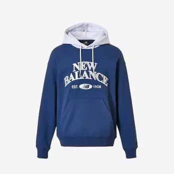 New Balance Uni Bridge Графический Hoodie Semi Overfit Nbn0eb2823 50 Синий M