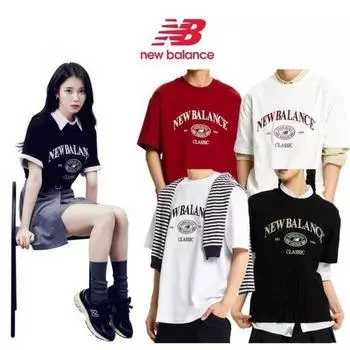 New Balance Iu Short Sleeve Tee Unisex Heritage Short Sleeve Tee Nbnee21113 white/85 (XS)