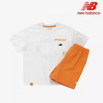 New Balance Kids 2 Pocket Illustration Woven Setup Nk9ye2402u 10 Short Sleeve Tee 110/size