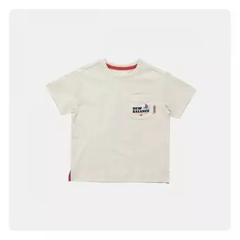 New Balance Kids Beach Lounge IllusTraTion ShorT Sleeve T shirT Nk9ee2602u (39)Ivory/120