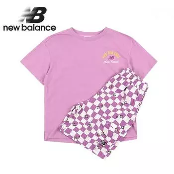 New Balance Kids Music Festival Short Sleeve Set Purple 120