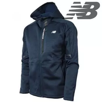 New Balance Куртка Half Club Uni Brushed Training с капюшоном на молнии Nbmd846121 59 Да NBMD84612159 navy/95