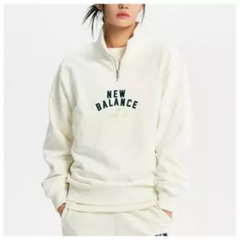 New Balance Long Sleeve Tee Kqj Nbnce11213 64 Uni Sports Club Half Zip Up Semi White series/90
