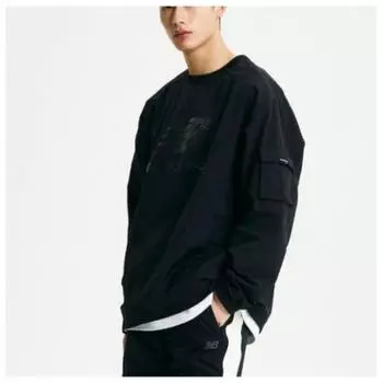 New Balance Long Sleeve Tee Nqj Nbnce21063 19 Uni Ess Heritage Woven Piste Black series/100