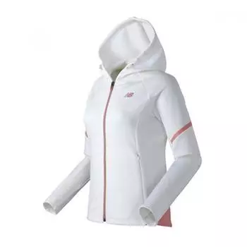 New Balance Мягкая тренировочная куртка с капюшоном Nbmd947032 белого цвета 85/Free