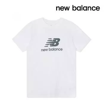 New Balance Мужская футболка с коротким рукавом SPORTS ESSENTIALS с логотипом белого цвета mt41502 wT MT41502WT/L(105)