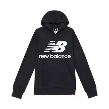 New Balance Мужская толстовка с капюшоном Essentials Stacked Logo Mt03558 Bk MT03558BK/S (measured 95)