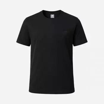 New Balance Nb Embossed Logo Mens Short Sleeve Tee Black Mt43503 Bk MT43503BK/95M (measured 95)