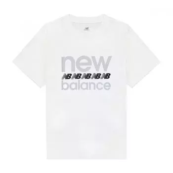 New Balance NB Футболка с коротким рукавом белая mt51940 wT MT51940WT/XS (90 measurements)
