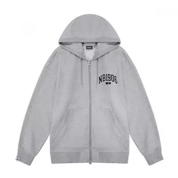 New Balance Nb Graphic 1906 French Terry Мужская женская куртка с капюшоном на молнии серая Nbm NBMDD23123AC/M (95 measurements)