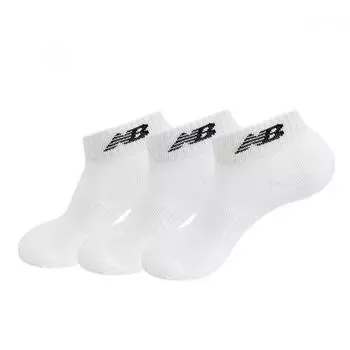 New Balance Nb New Balance Flying Logo Women S 3 Pack Ankle SockS White Nbgedab203 10 NBGEDAB20310:230250mm