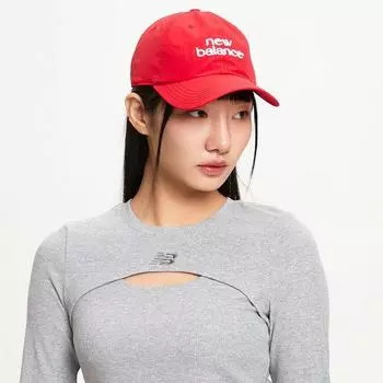 New Balance Nbgdfsw102 Letter Graphic Nylon Ball Cap Red (20)RED:FREE(999)