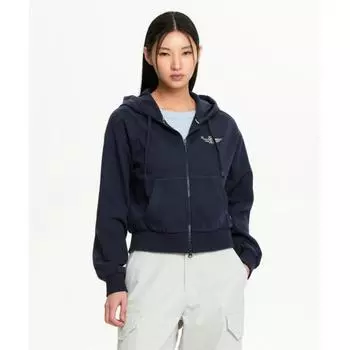 New Balance Nbmdf1w212 Женская толстовка Heritage с капюшоном на молнии с синим оттенком (59)NAVY/S(085)