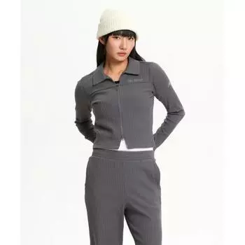 New Balance Nbmdf2w312 Женский мягкий ребристый воротник с двухсторонней молнией, цвет уголь (60)CHARCOAL/S(085)