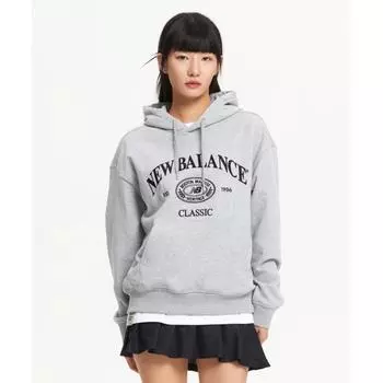 New Balance Nbn0e41313 Uni Heritage Hoodie Gray (AC)MELANGE GRAY/S(090)