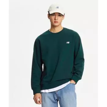 New Balance Nbnce41113 Uni Ess Classic Brushed Sweatshirt Dark Green (62)HUNTER/S(090)