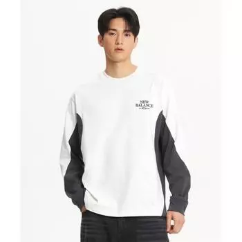 New Balance Nbnde42823 Uni Bridge Graphic Long Sleeve Tee Cream 64 CREAM/M 095