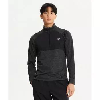 New Balance Nbnde4p091 Men Heat Grid Half Zip Up Black (19)BLACK/M(095)