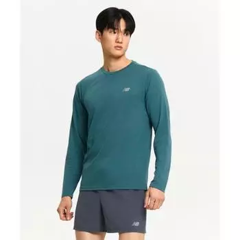 New Balance Nbnde4p111 Мужская футболка с длинным рукавом, зеленая 40 GREEN/M 095