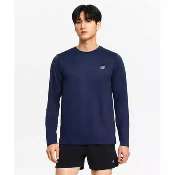 New Balance Nbnde4p121 Мужская беговая футболка с длинным рукавом Темно-синяя 59 NAVY/M 095