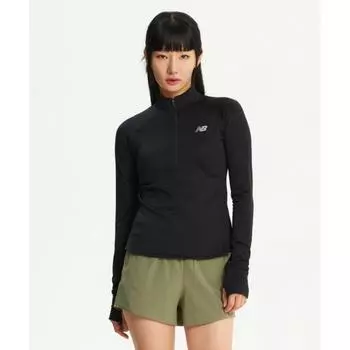 New Balance Nbnde4p142 Women Heat Grid Half Zip Up Black (19)BLACK/S(085)