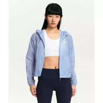 NEW BALANCE NBNME2W512 ЖЕНСКАЯ Сверхлегкая ветровка из ткани Ripstop L СИНЯЯ