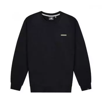 New Balance New Val Uni Waffen Logo French Terry Long Sleeve Tee Sweatshirt Black Nbncbb1013 19 NBNCBB101319/M (95 measurements)