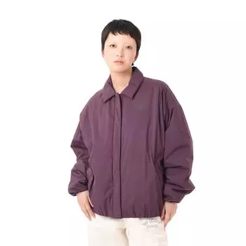 New Balance Padded Coach Jacket PLN Women s (WJ43506) Water-Repellent, (Plum Brown)