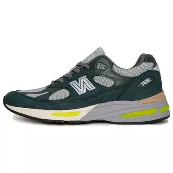 New Balance Patta x 991v2 Сделано в Англии Мужские кроссовки Sea Moss Зеленый безопасно-желтый U991PB2 40