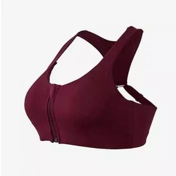 New Balance Power X Zip Front Bra Top Nbn9c4s02 dark burgundy85