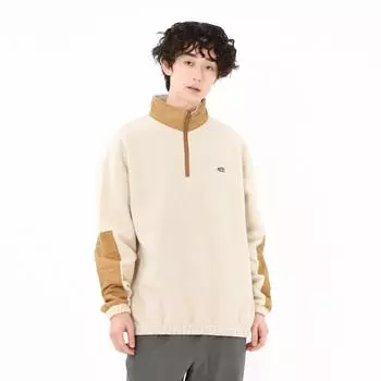 New Balance Shoe Patch Half Zip Pullover Twf Timberwolf Amt45687 Twf S