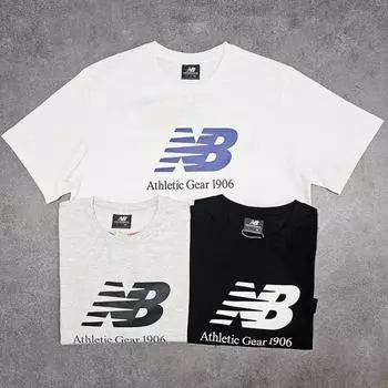 New Balance Skys Half Club New Balance New Balance Uni Essential Big Logo Short Sleeve Tee Nbneec116 NBNEEC116316 (gray) /90