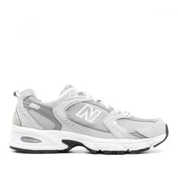 New Balance Светло-серые белые кожаные замшевые кроссовки Mr530ck Rainclo US4