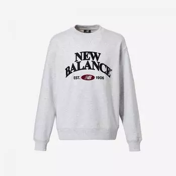 New Balance Свитшот Uni Bridge Graphic Semi Overfit Nbnceb2823 16 светло-серый M