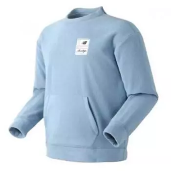 New Balance Свитшот Uni Winter Track из флиса с обратным узором Blue (90)