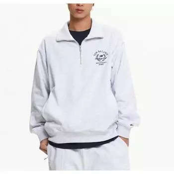 New Balance Толстовка Common Heritage с застежкой-молнией на половину длины, полуоблегающая, B1 Nbncf11253 16 76 1.NBNCF11253 16 S