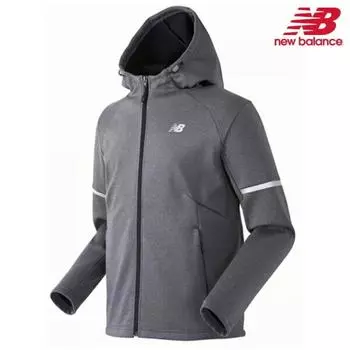 New Balance Толстовка Half Club с капюшоном Nbmd947031 Dg Soft Hoodie на молнии 95