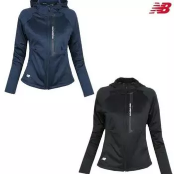 New Balance Толстовка с капюшоном AWj83303 W Brushed Training на молнии black (85)