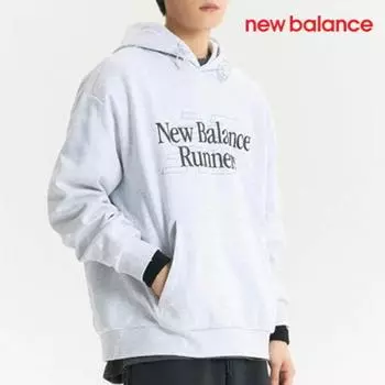 New Balance Толстовка с капюшоном D24 Nbn0e12333 16 Uni Running Essential Hoodie Ov FREE/XXL