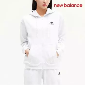 New Balance Толстовка с капюшоном на молнии D24 Nbmde21013 16 Uni Essential Single Mesh Hoodie Zip FREE/L