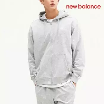 New Balance Толстовка с капюшоном на молнии D24 Nbmde21013 Ac Uni Essential Single Mesh Hoodie Zip FREE/L