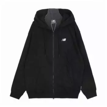 New Balance Толстовка с капюшоном на молнии Rqk Nbmdfco103 19 Universal Essential с маленьким логотипом на молнии Black series/100